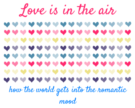 Content love is in the air how the world gets into the romantic mood.